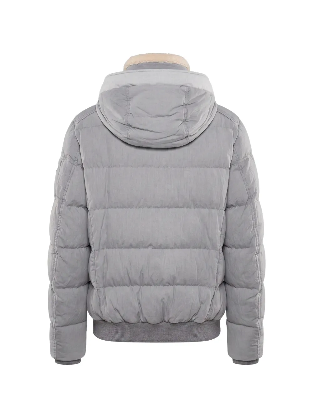 Moorer Clif hooded padded jacket Grijs