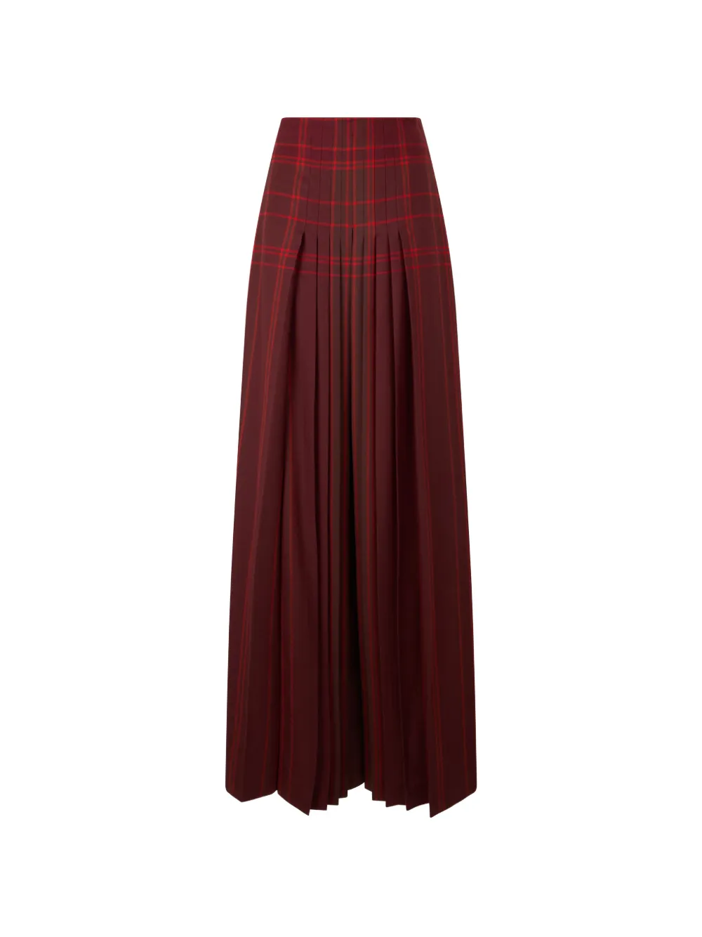 Alberta Ferretti Gonna lunga a quadri - Rosso