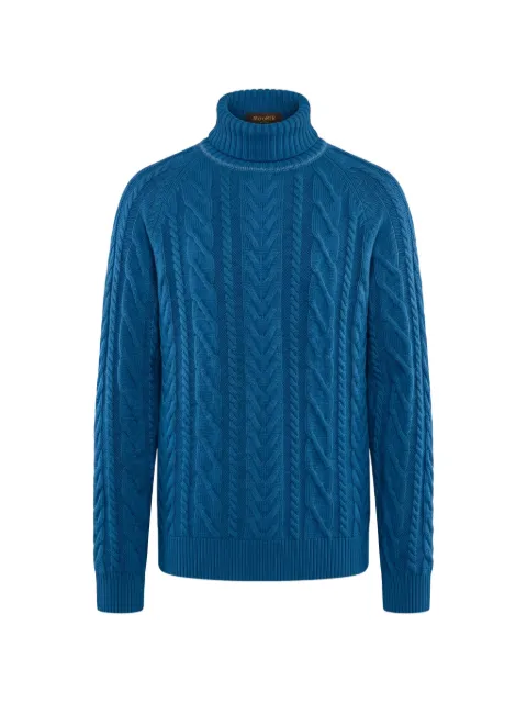 Moorer cable-knit roll-neck sweater