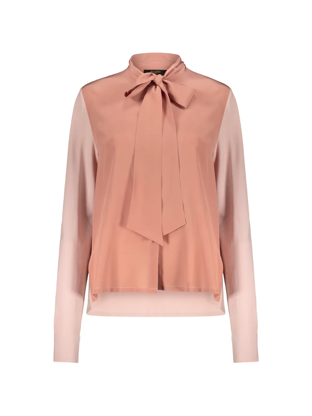 Moorer Pussy-bow Silk Blouse In Pink