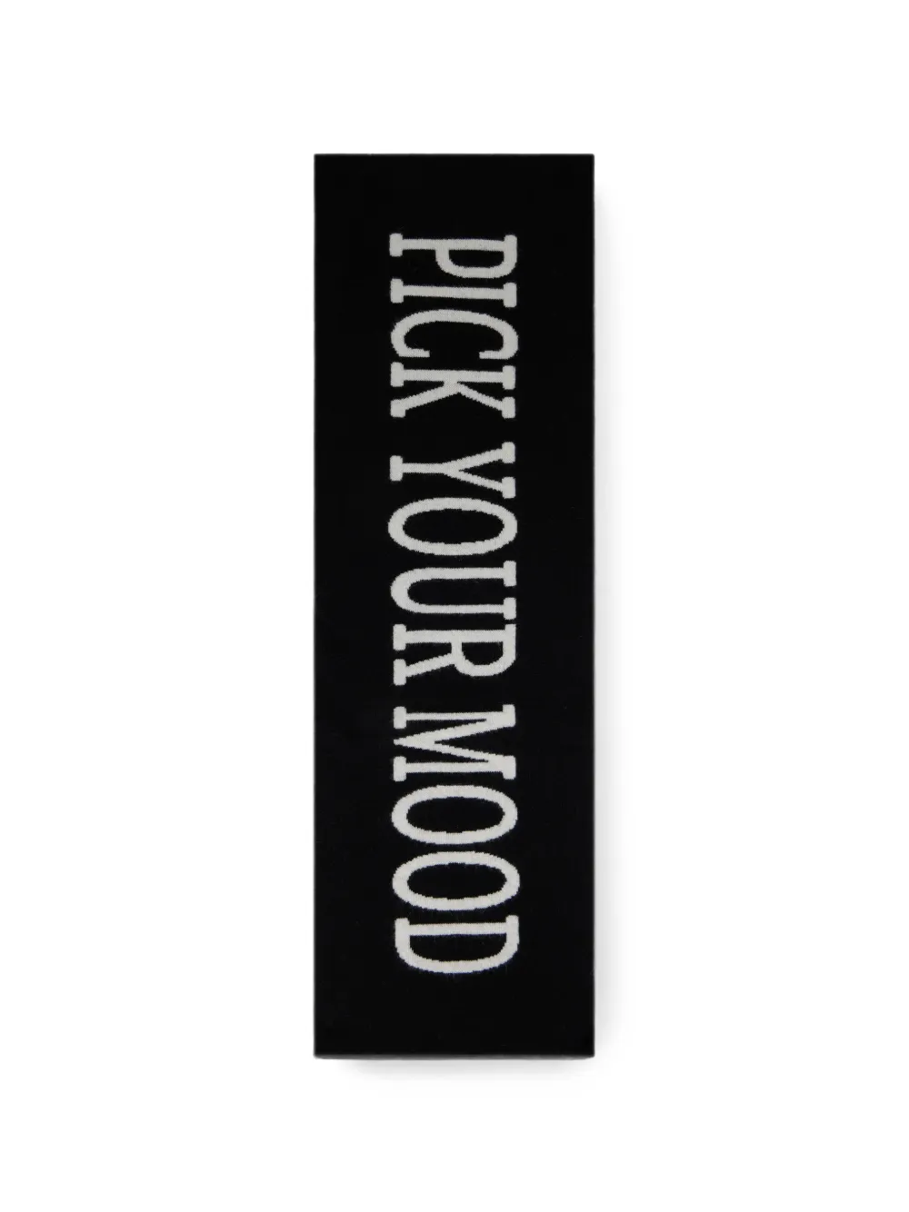 Alberta Ferretti slogan-intarsia knitted scarf - Schwarz