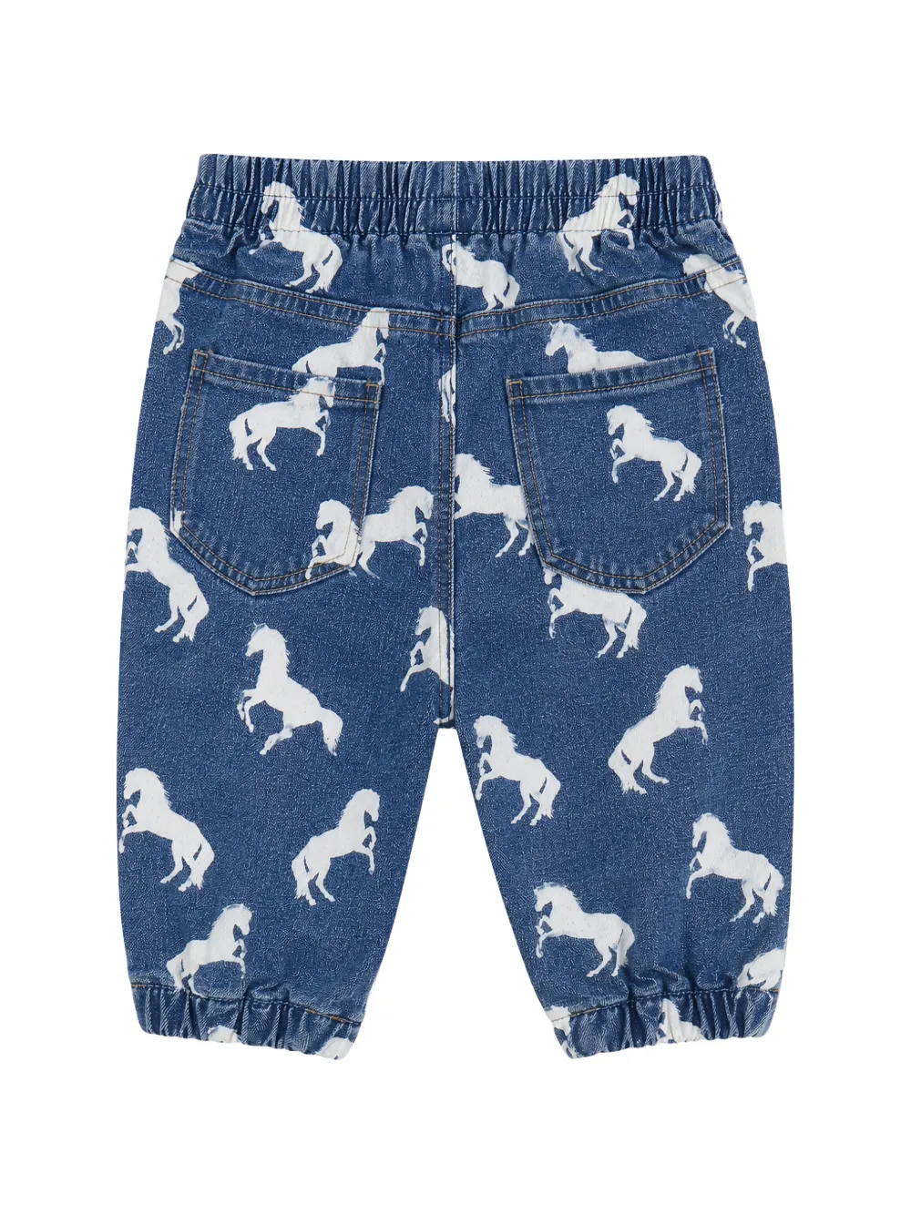 Stella McCartney Kids Jeans met paardenprint Blauw