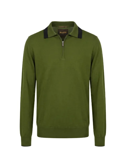 Moorer zip-collar wool sweater