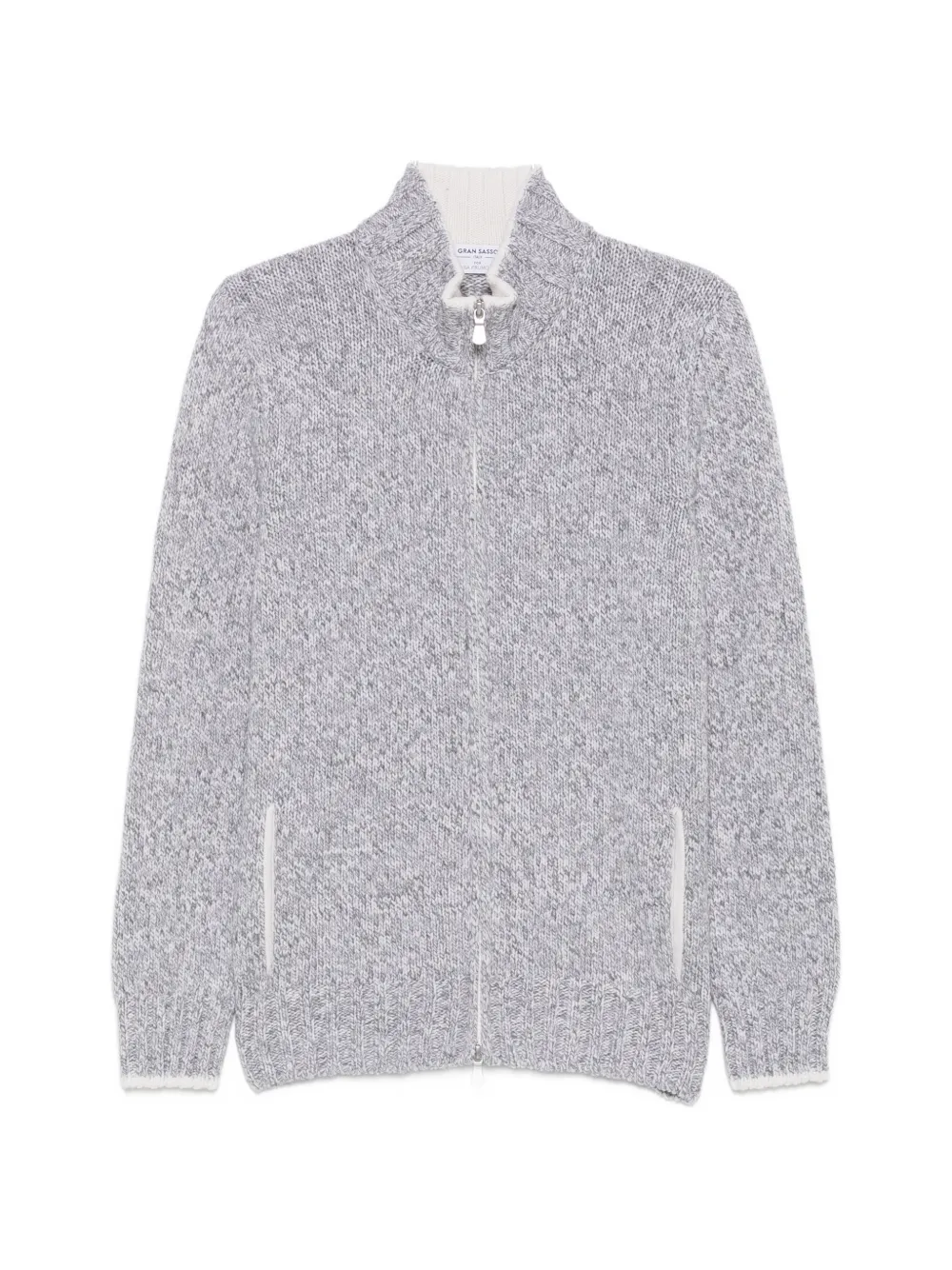 Gran Sasso zip-up marl-knit cardigan - Grigio