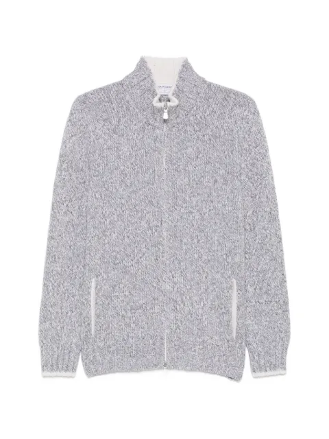 Gran Sasso zip-up marl-knit cardigan