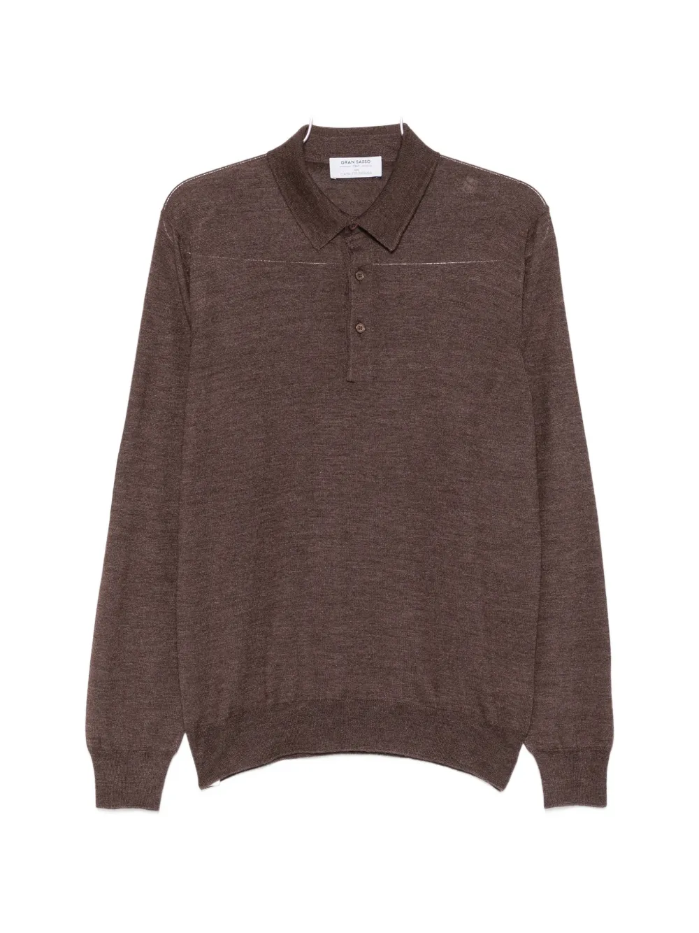 Gran Sasso button-collar long-sleeve sweater - Braun