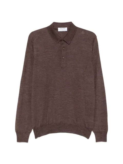 Gran Sasso button-collar long-sleeve sweater