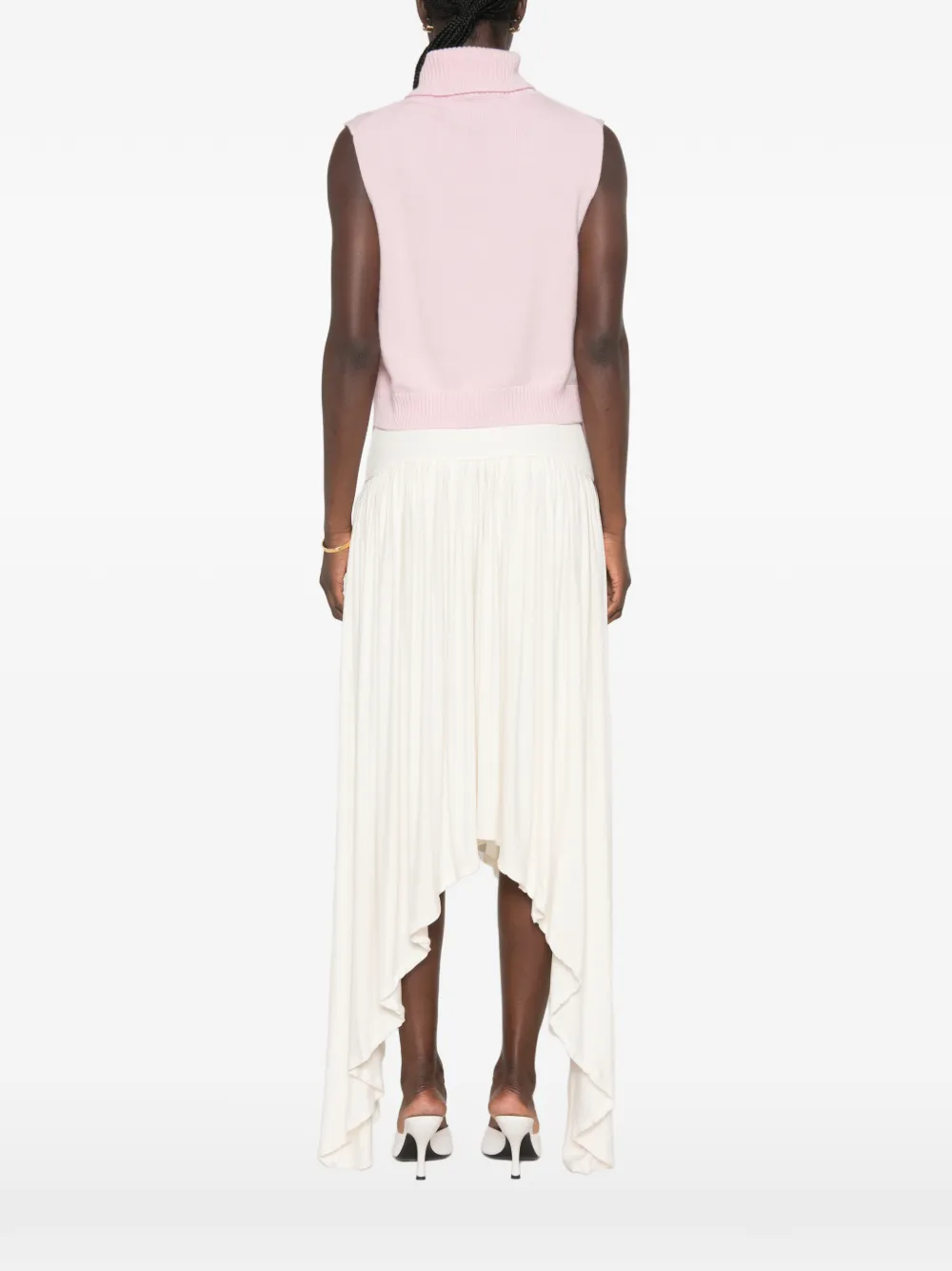 Jil Sander Bodywarmer met hoge hals en split Roze