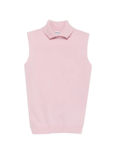 Jil Sander chaleco con cuello alto