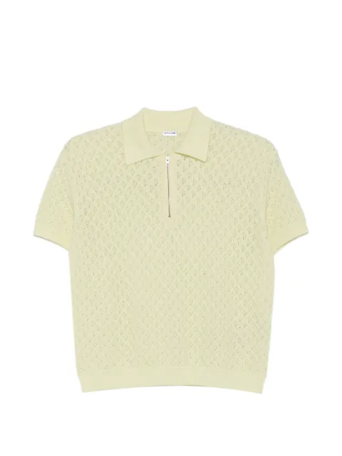 Jil Sander playera tipo polo de tejido calado