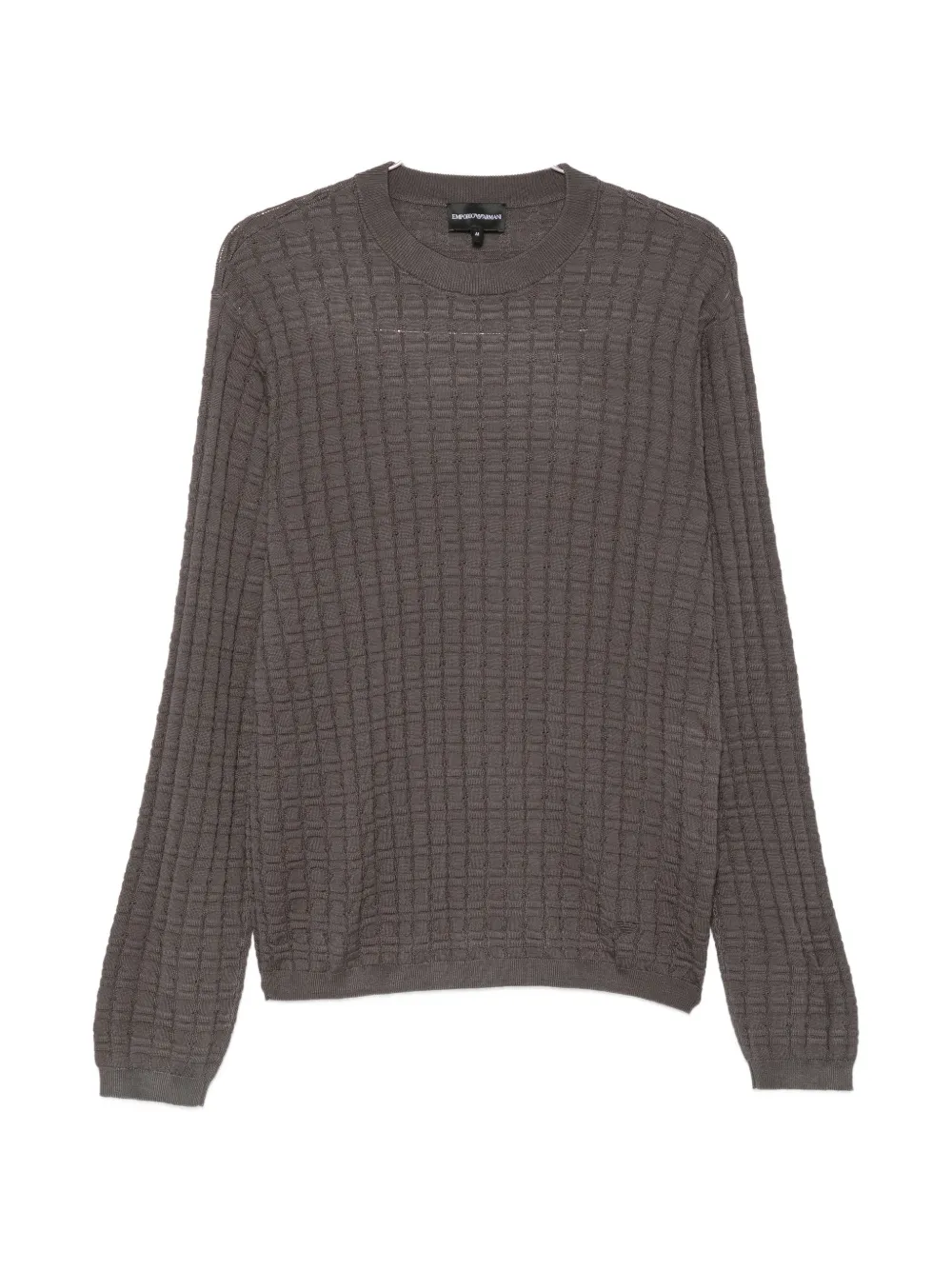 Emporio Armani textured-knit sweater - Grigio
