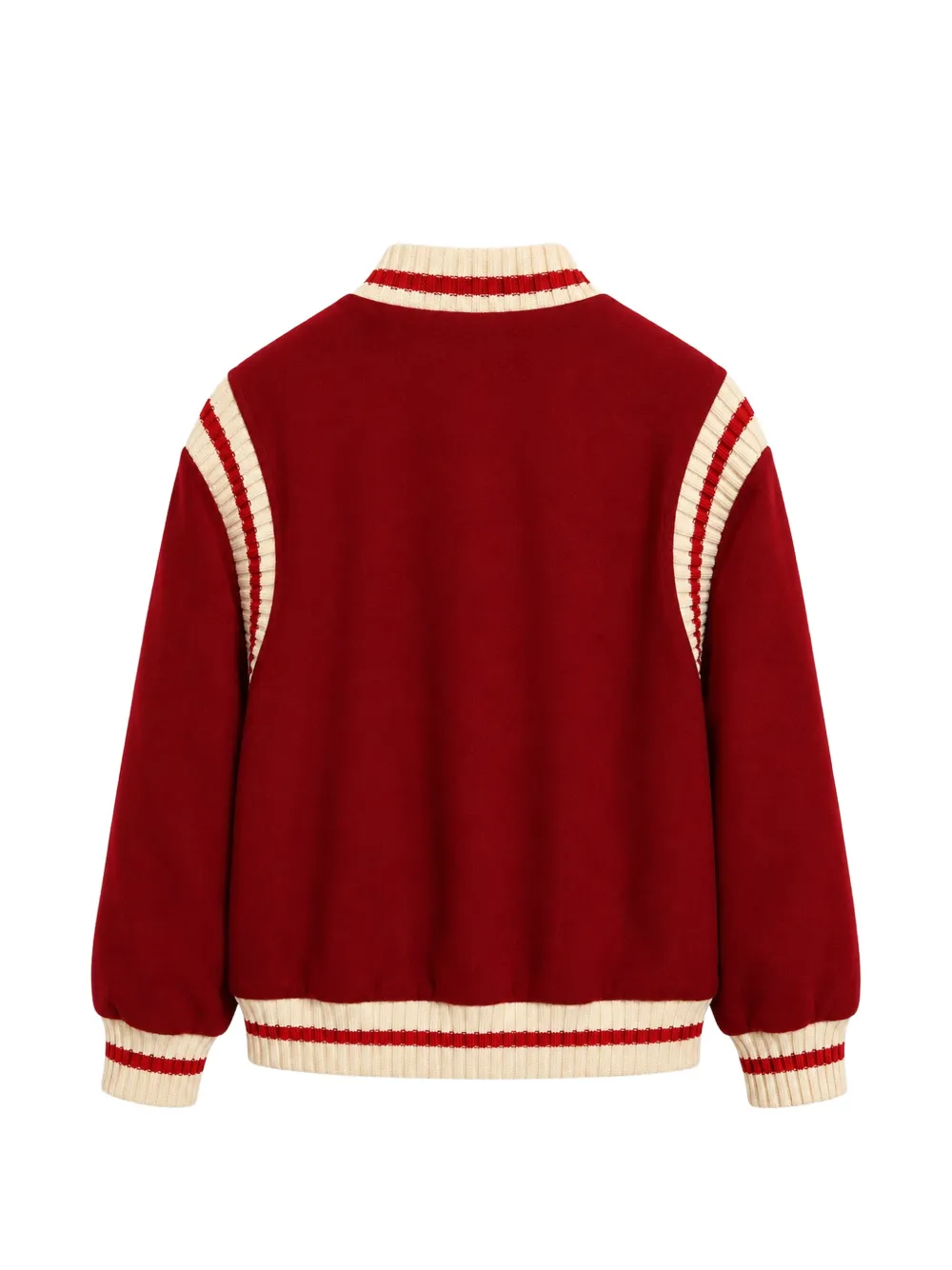 MSGM Kids Jack met logo-patch en gestreepte afwerking Rood