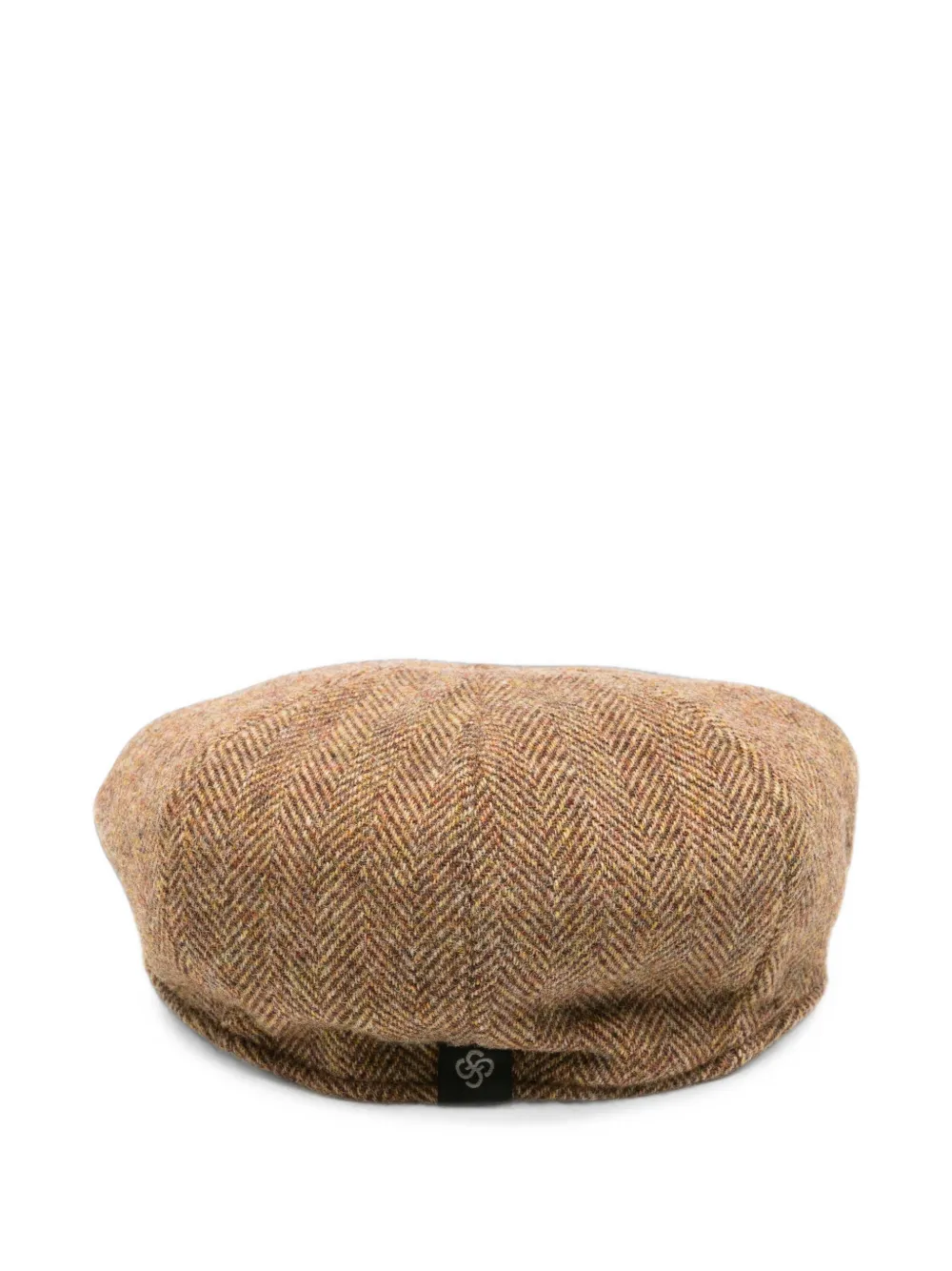 Gran Sasso herringbone-pattern wool flat beret - Braun