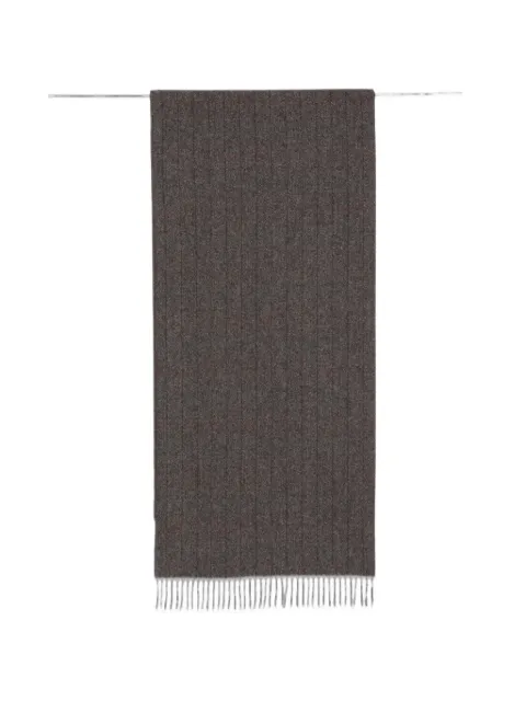 Gran Sasso herringbone check scarf