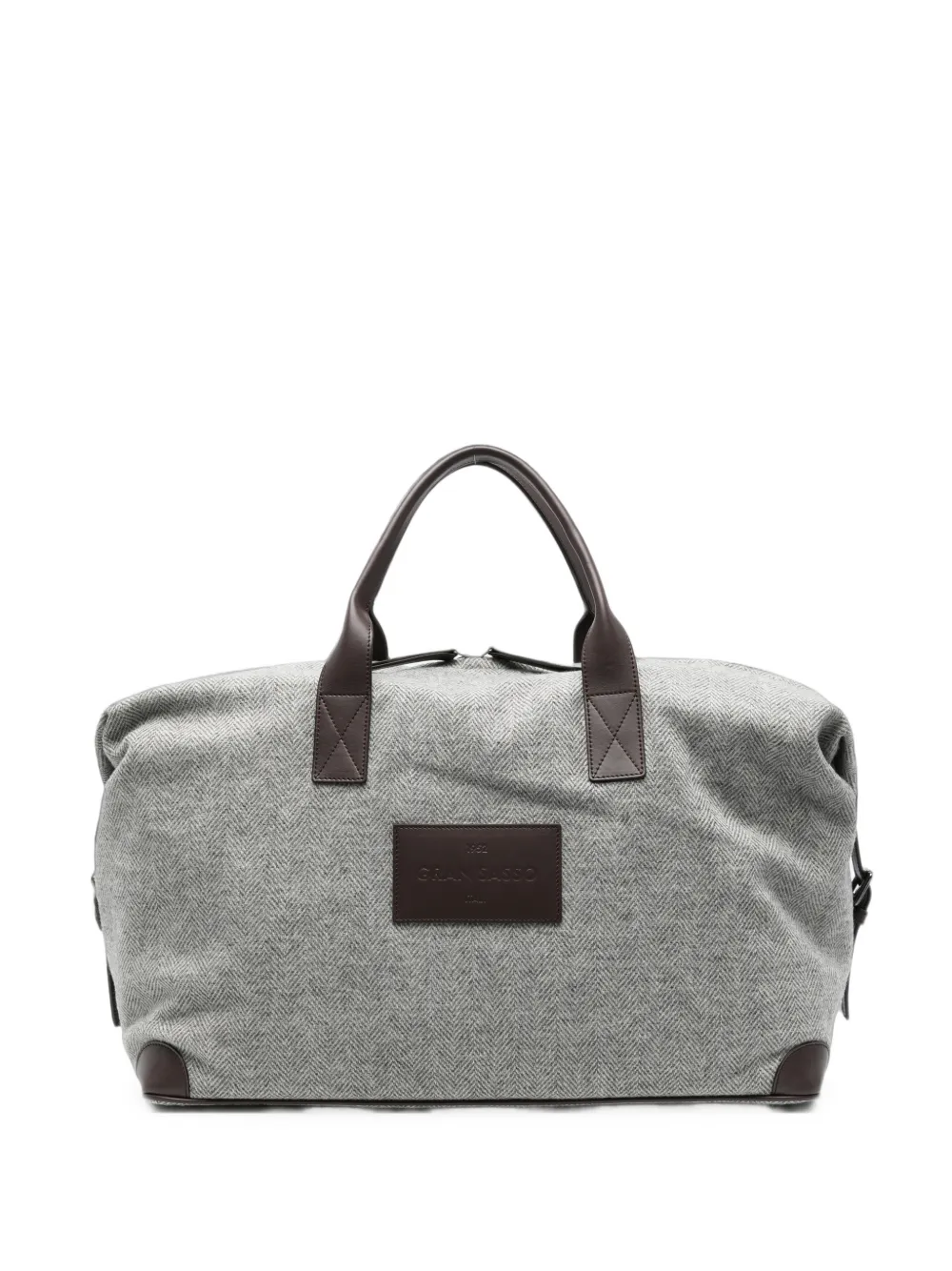 Gran Sasso herringbone-pattern wool tote bag - Grigio