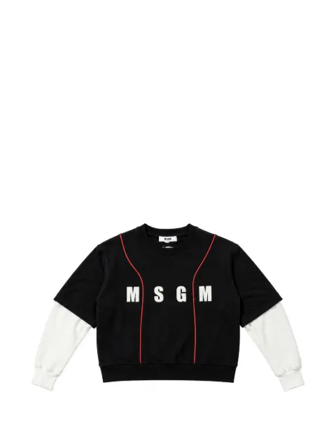 MSGM Kids レイヤードスリーブ スウェットシャツ