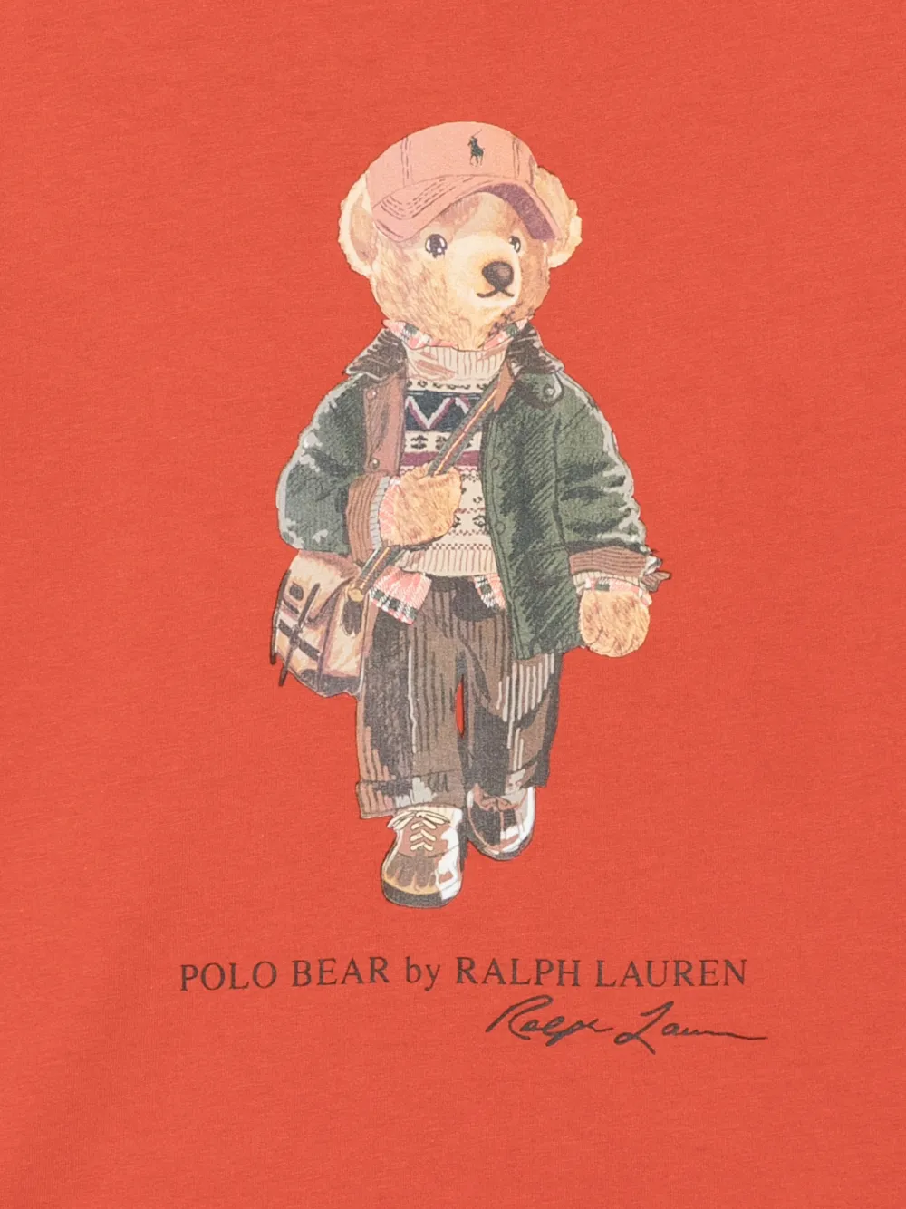 POLO RALPH LAUREN KIDS Sweater met teddybeerprint Oranje