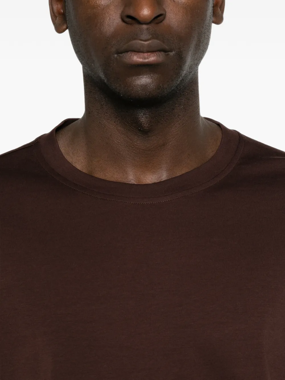 Gran Sasso T-shirt met ronde hals Bruin