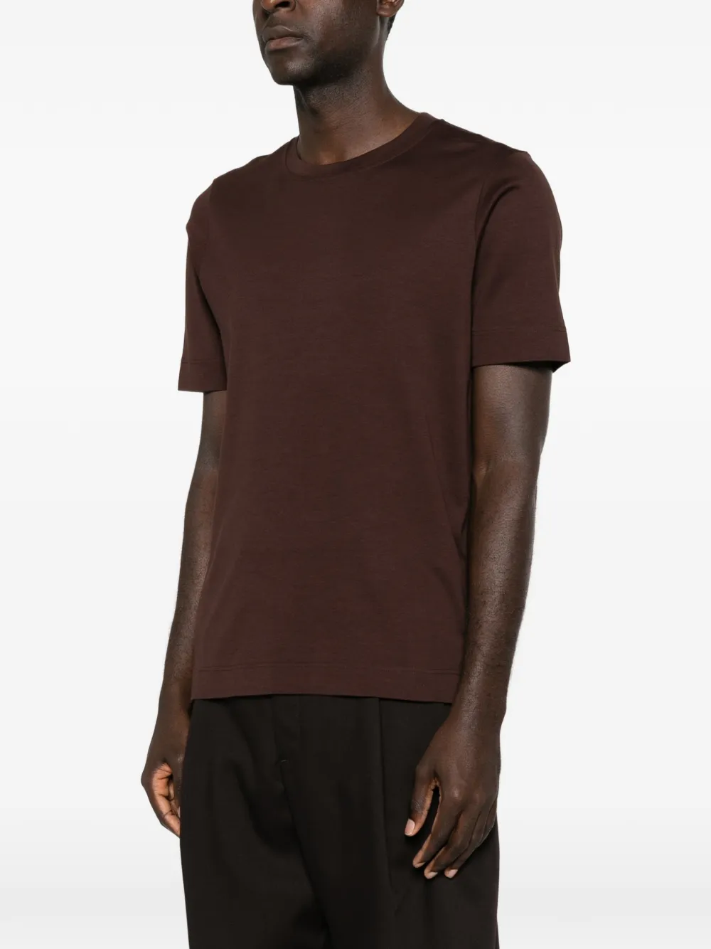 Gran Sasso T-shirt met ronde hals Bruin