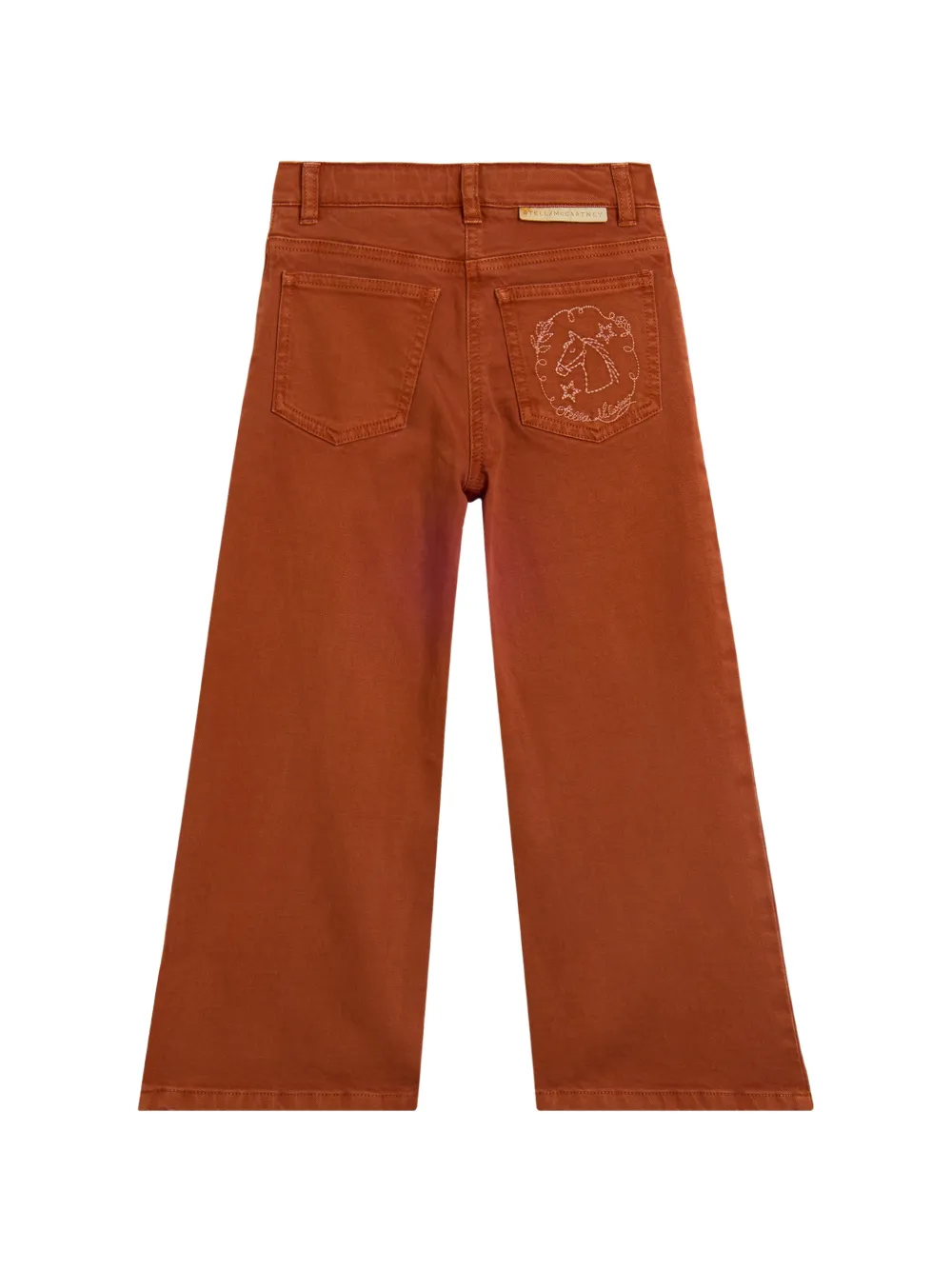 Stella McCartney Kids Jeans met geborduurd logo Oranje