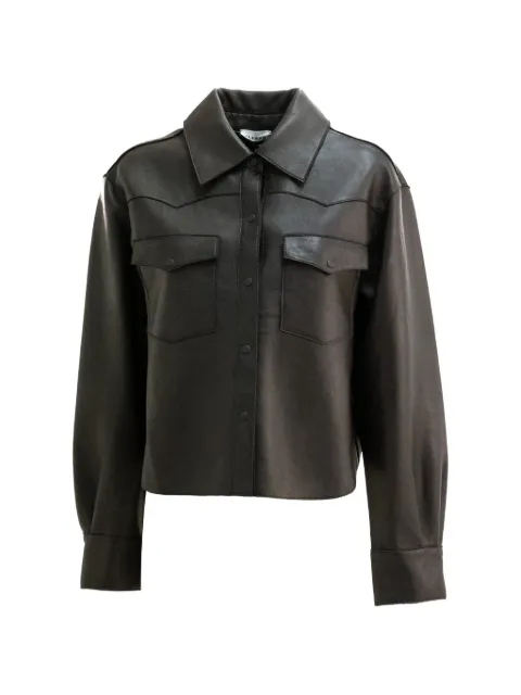 P.A.R.O.S.H. western-yoke leather shirt