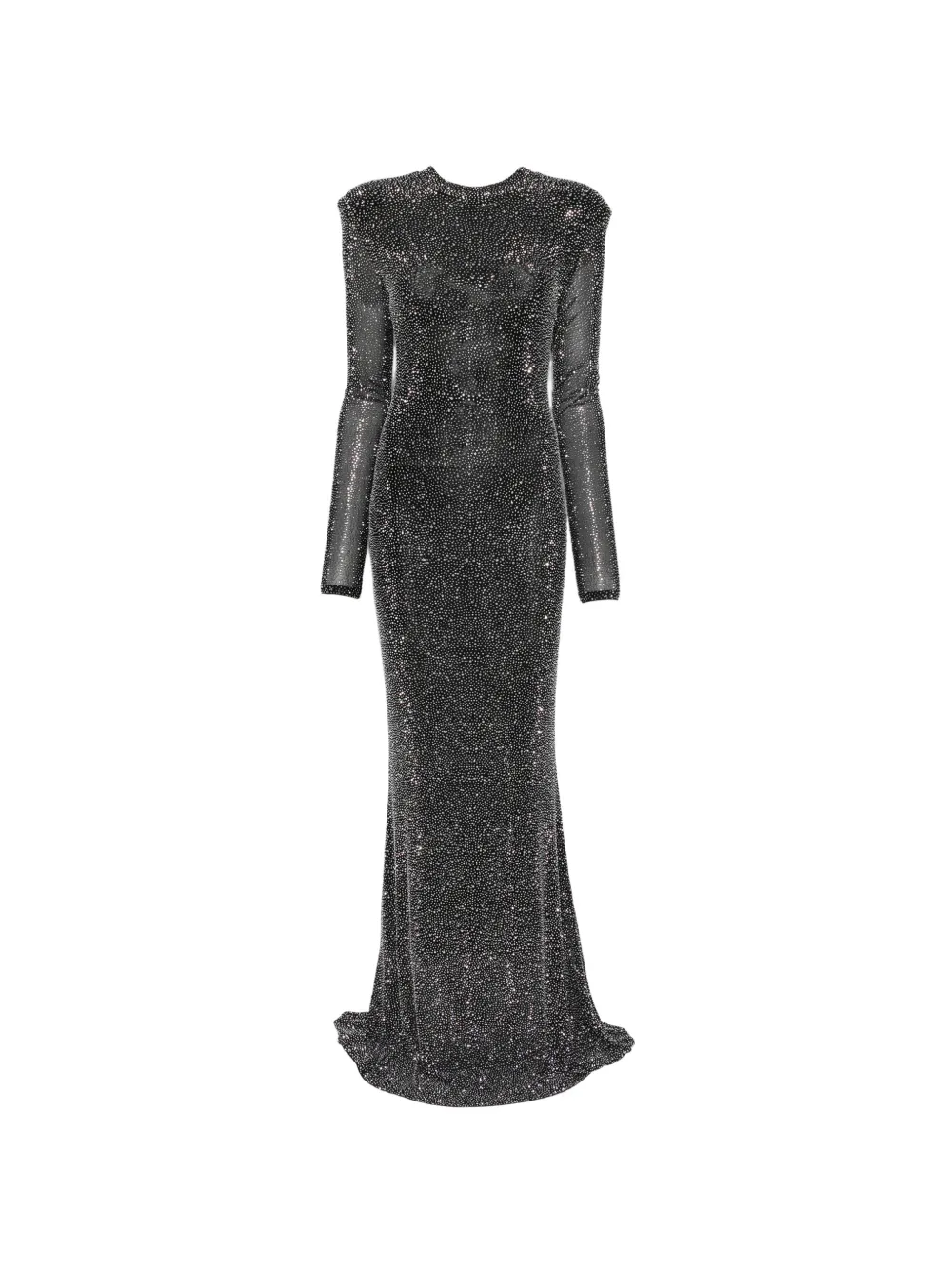 TWENTY FOURHAITCH crystal-embellished long-sleeve maxi dress