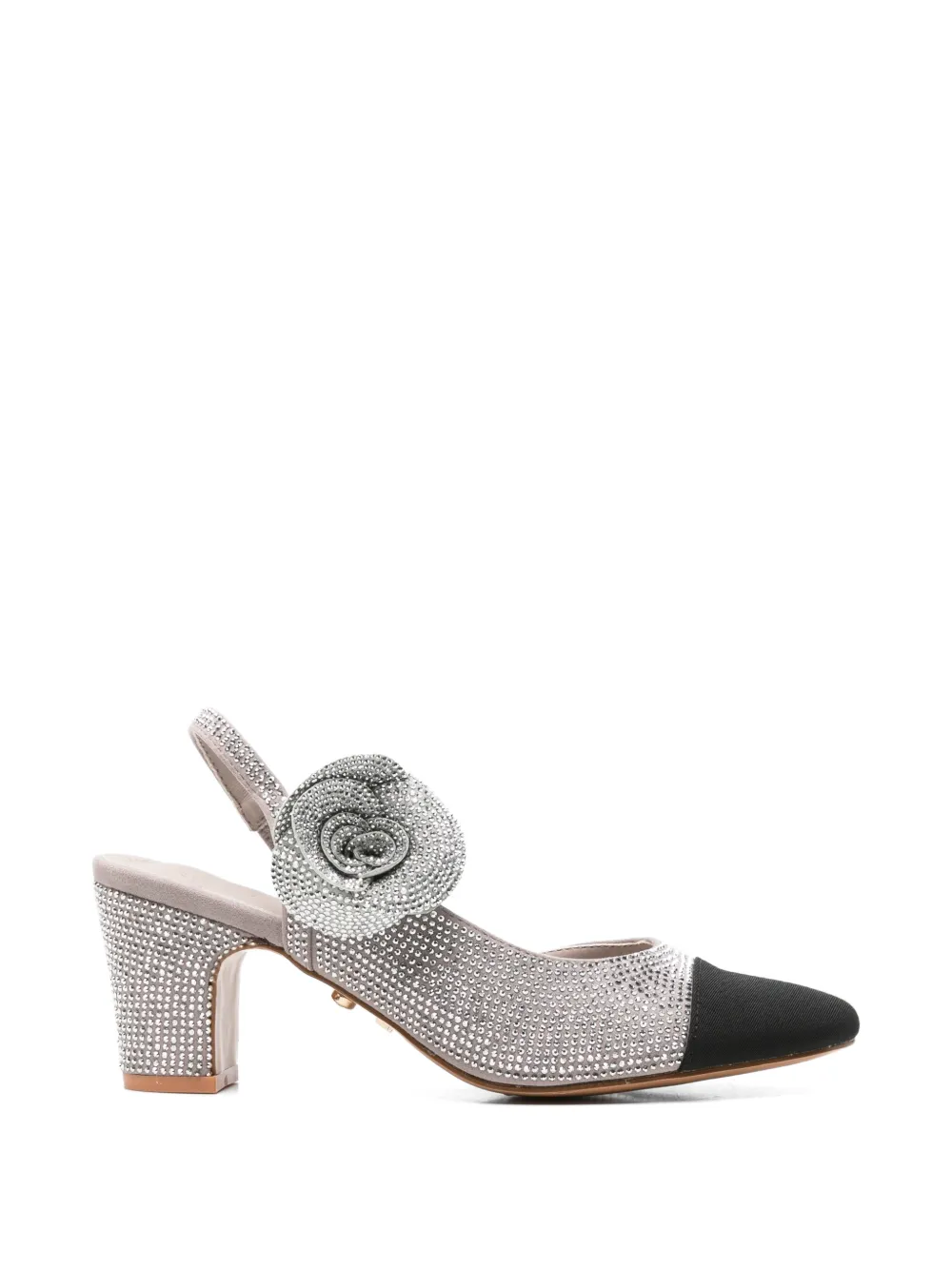 TWENTY FOURHAITCH crystal-embellished floral-detail pumps