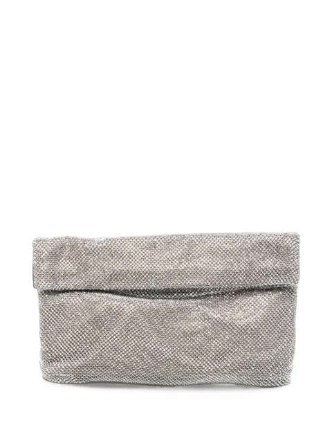 TWENTY FOURHAITCH Dunham crystal-embellished foldover clutch bag