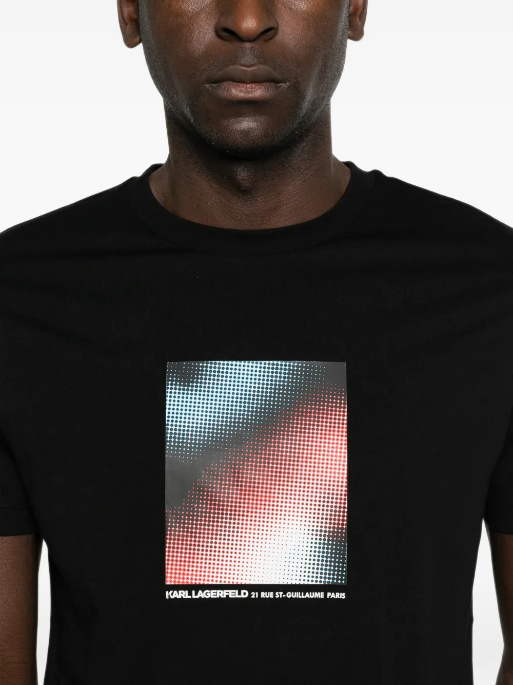 Karl Lagerfeld T-shirt met grafische print Zwart
