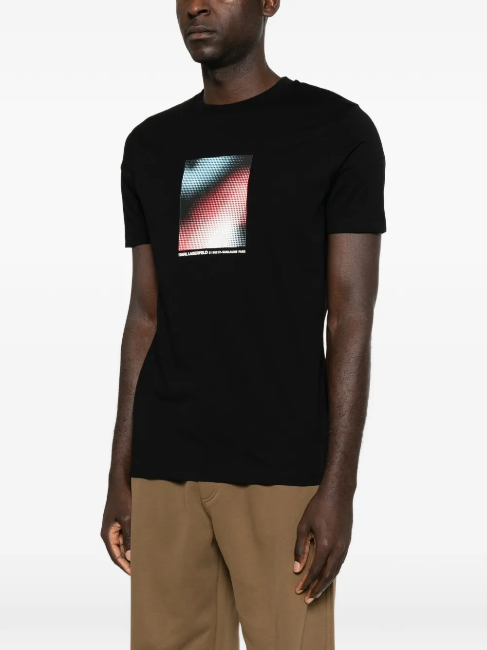 Karl Lagerfeld T-shirt met grafische print Zwart