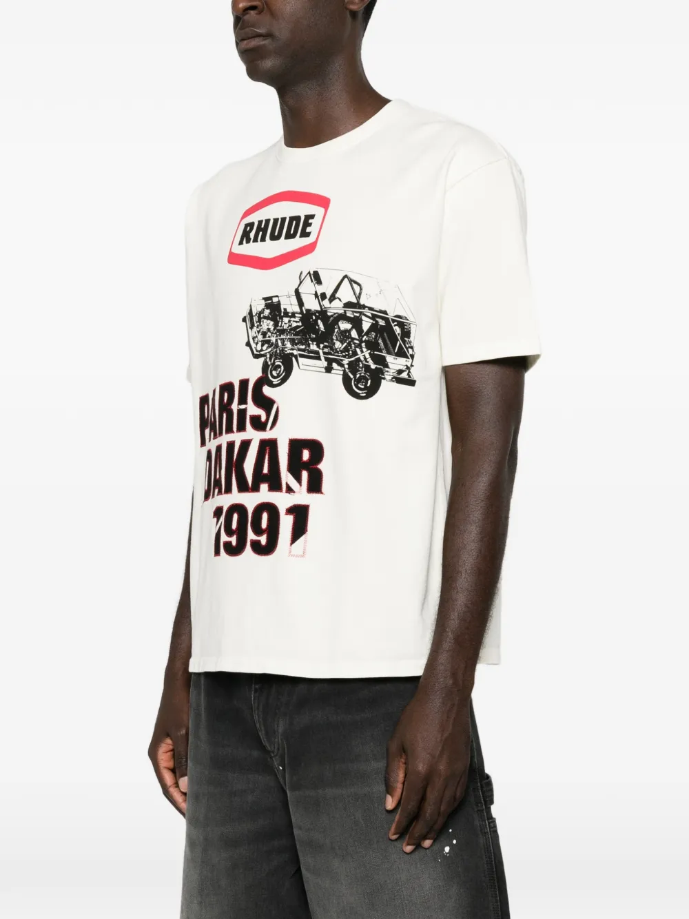 RHUDE T-shirt met grafische print Wit
