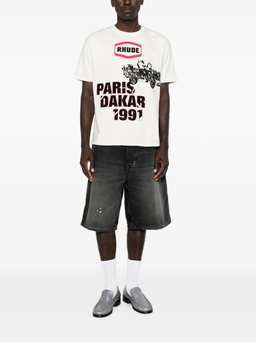 RHUDE T-shirt met grafische print Wit