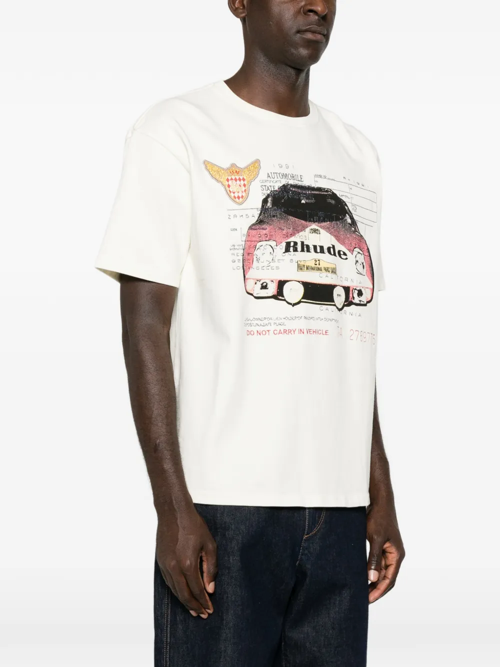 RHUDE T-shirt met print Wit