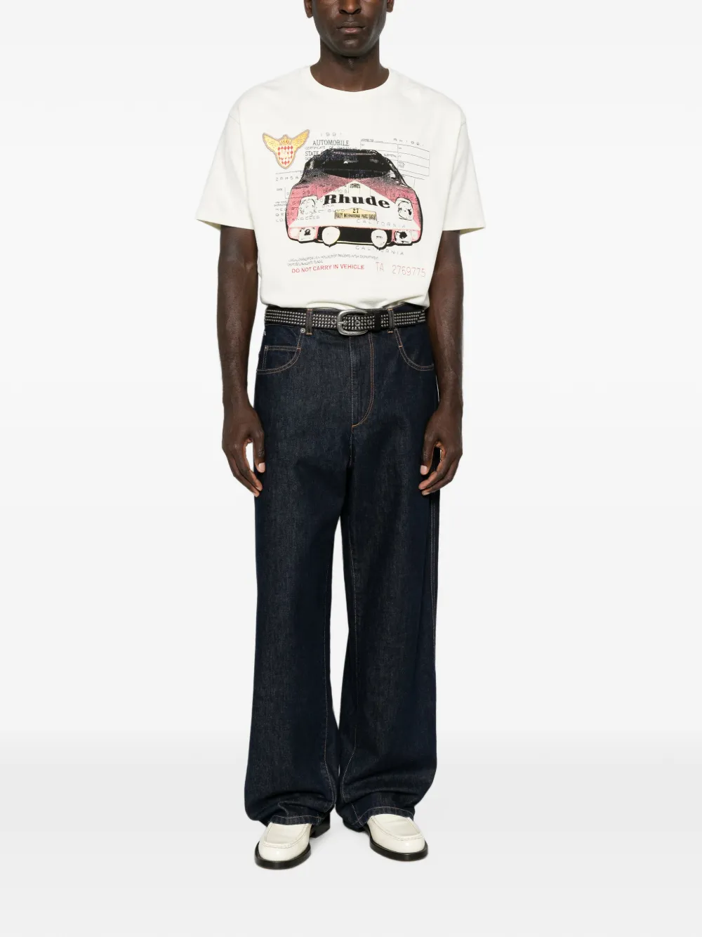 RHUDE T-shirt met print Wit