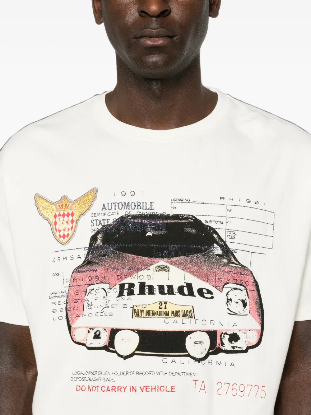 RHUDE T-shirt met print Wit