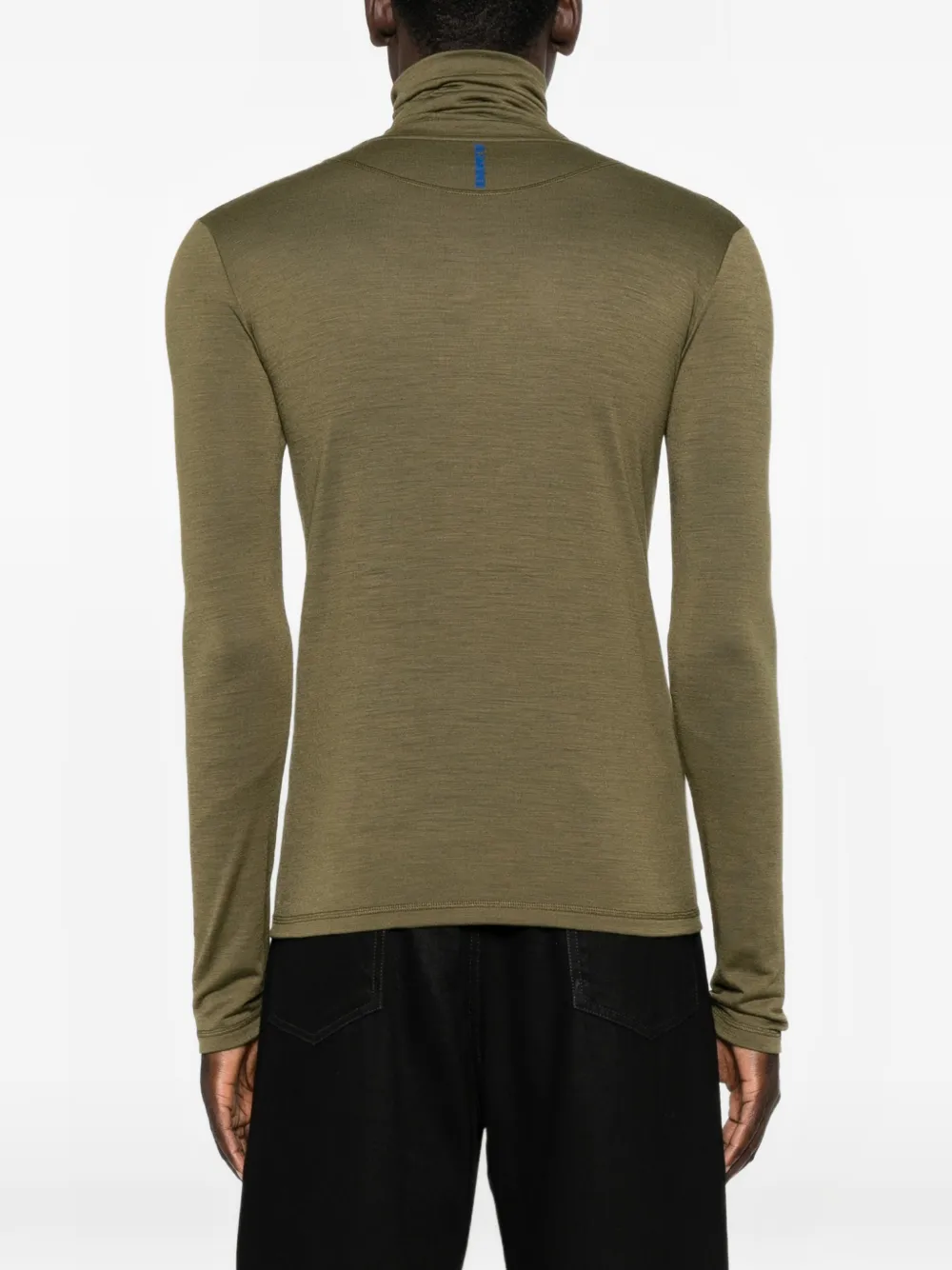Jil Sander zip-neck long-sleeve T-shirt Groen