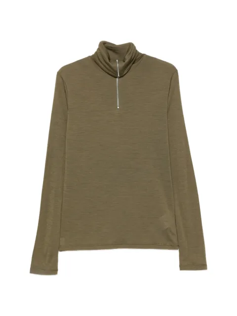 Jil Sander zip-neck long-sleeve T-shirt