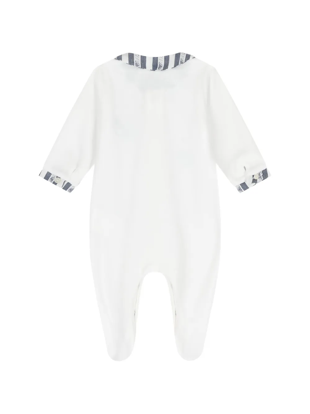 Tartine Et Chocolat Pyjama met geborduurde gestreepte afwerking Wit