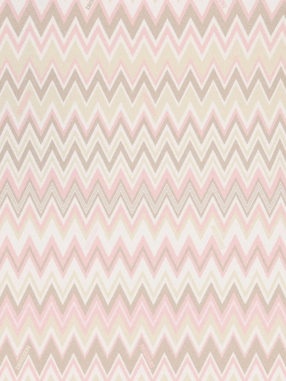 Missoni Kids Jurk met pofmouwen en zigzag-print Beige