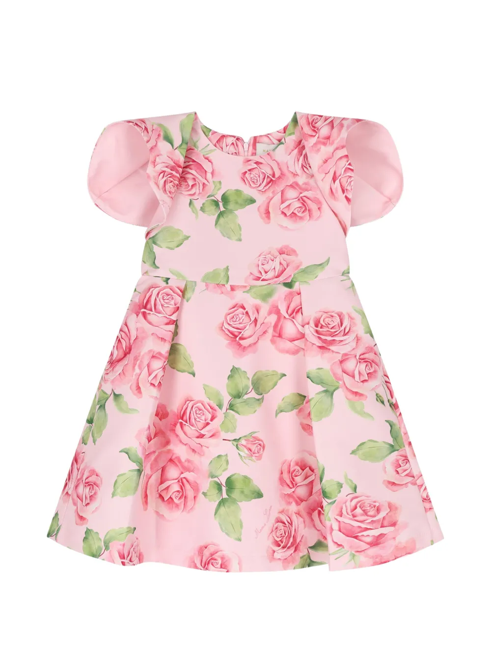 MAMA LUMA KIDS Rose Bloom jurk met plooien Roze
