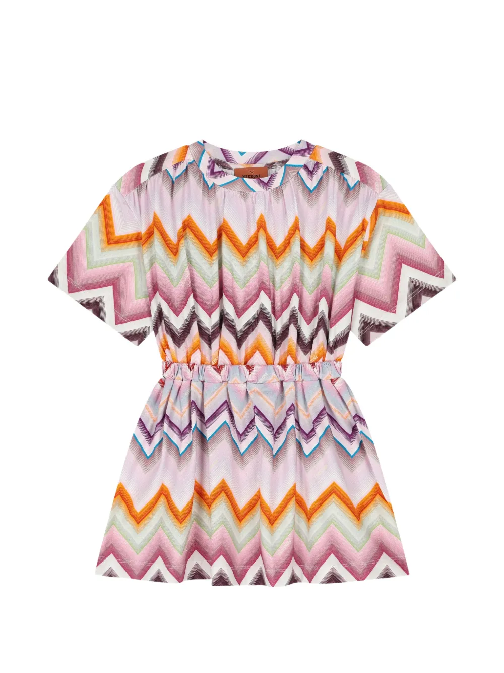 Missoni Kids Abito con stampa a zigzag - Rosa