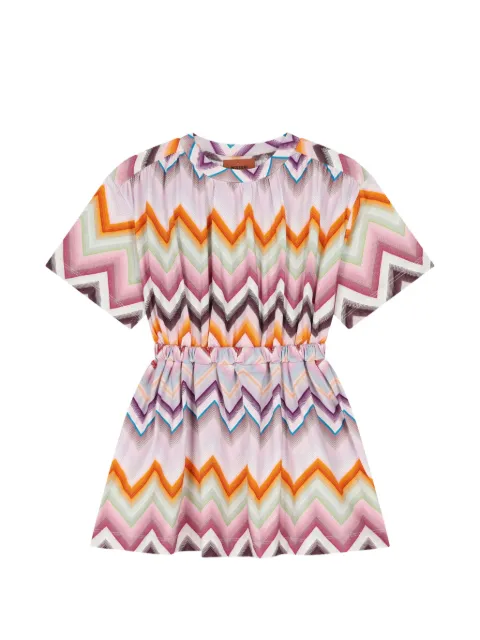 Missoni Kids zigzag-print elasticated-waist dress
