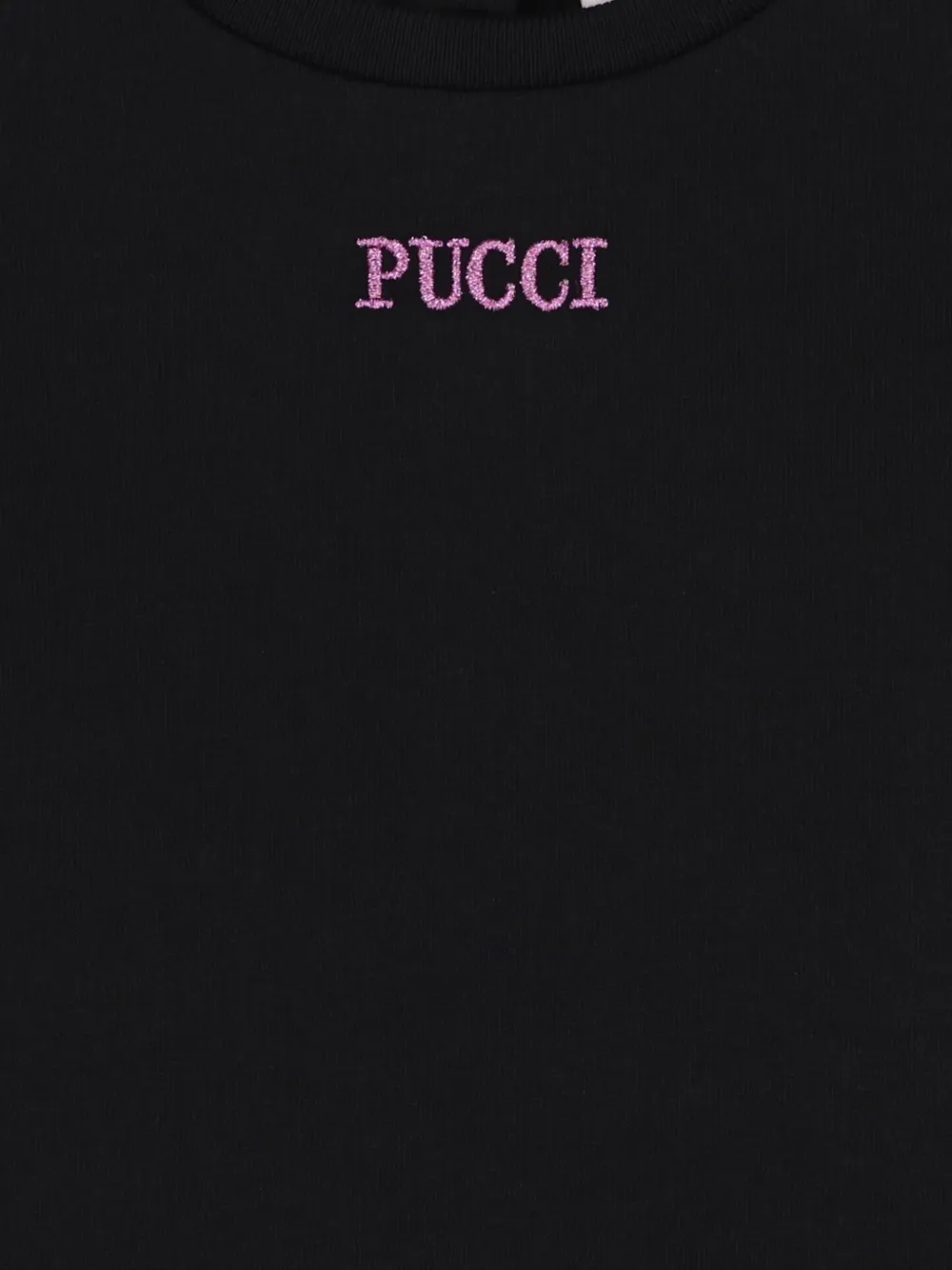 PUCCI Junior Jurk met ruches en print Zwart
