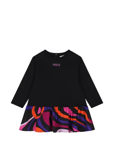 PUCCI Junior Iride-print ruffled dress