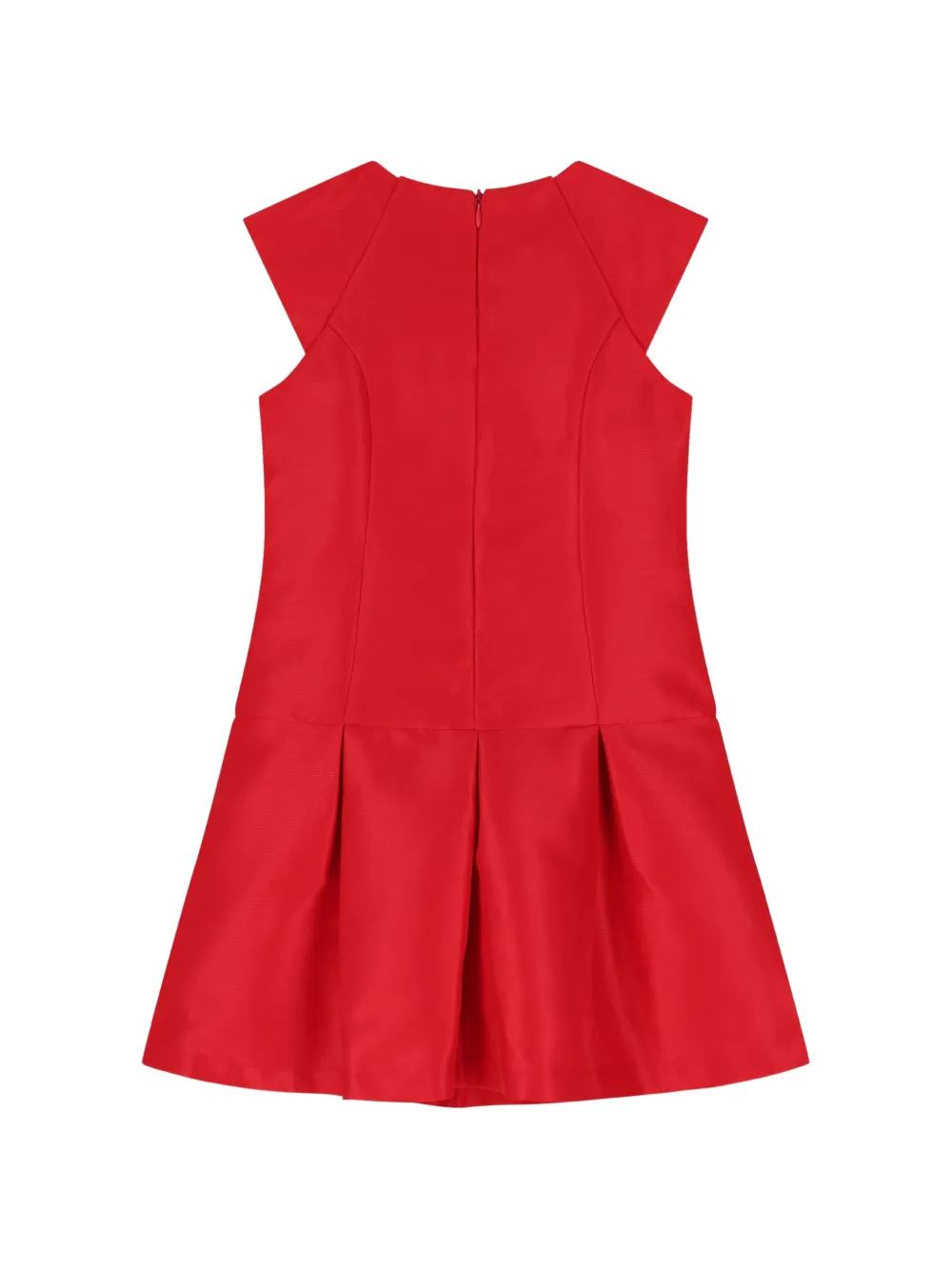 MAMA LUMA KIDS Geplooide jurk met strikdetail Rood