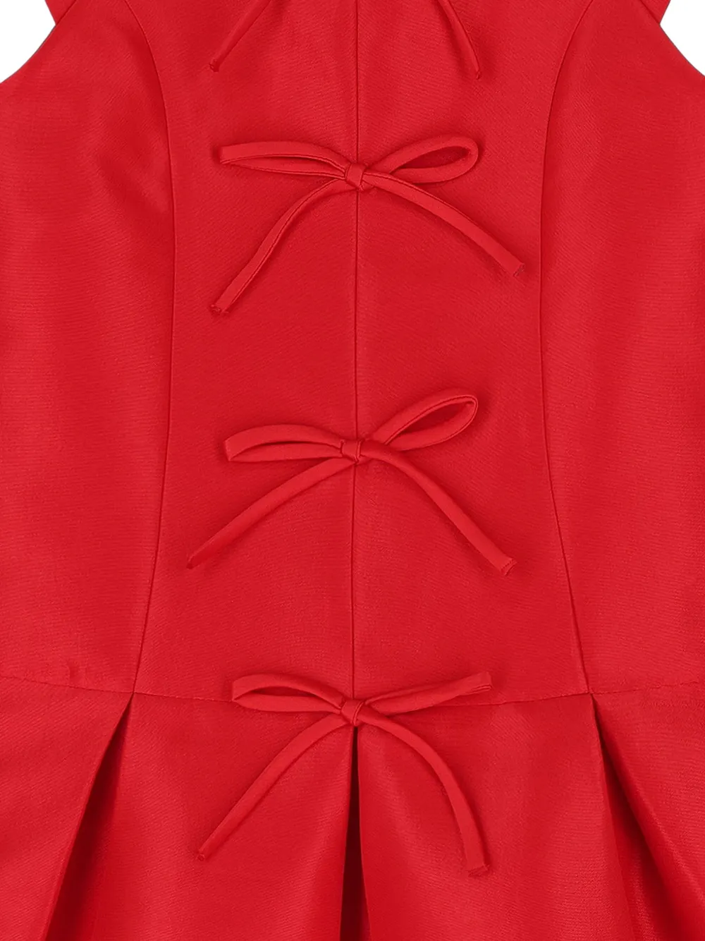 MAMA LUMA KIDS Geplooide jurk met strikdetail Rood