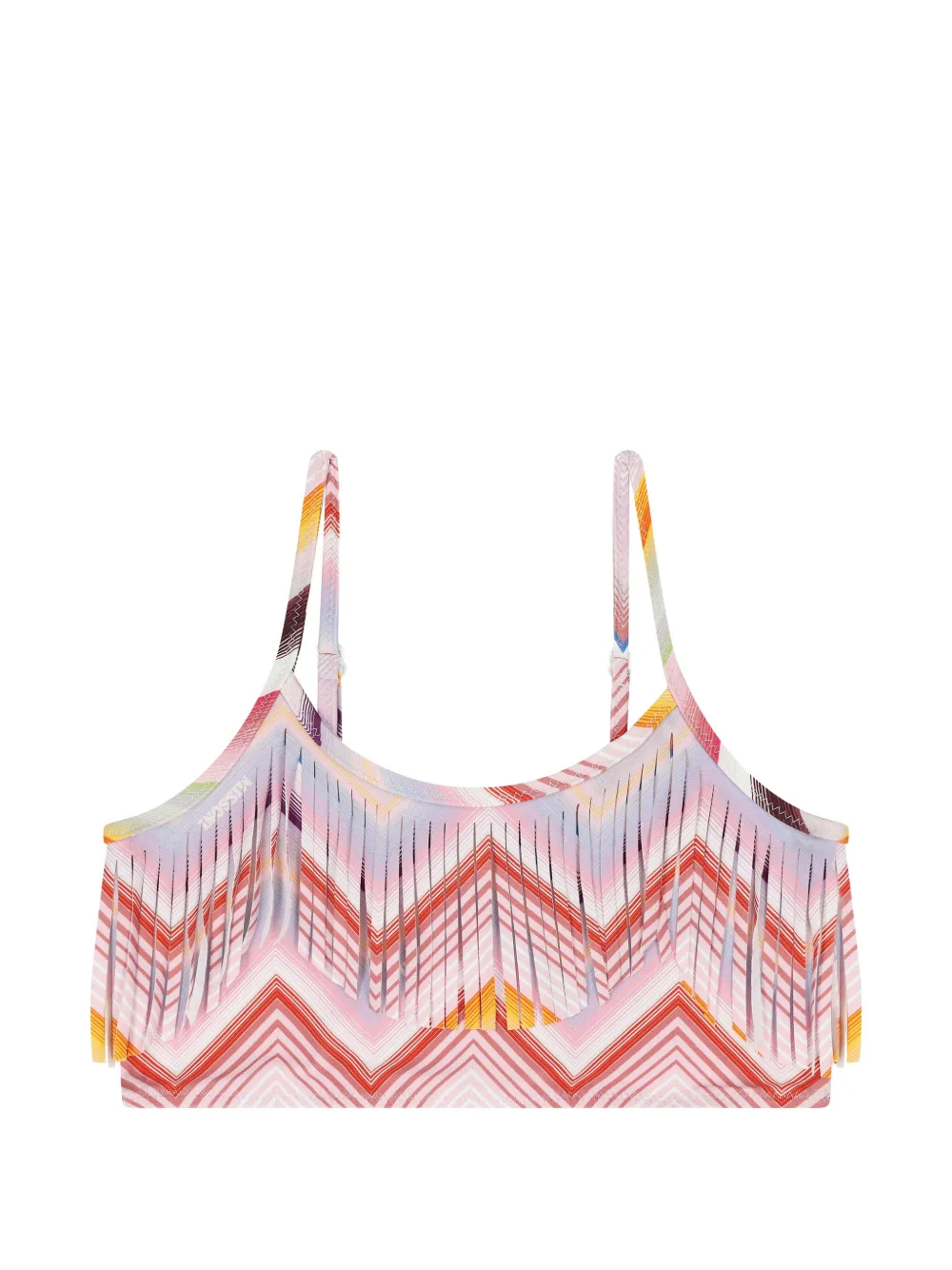 Missoni Kids zigzag-print fringed bikini Roze