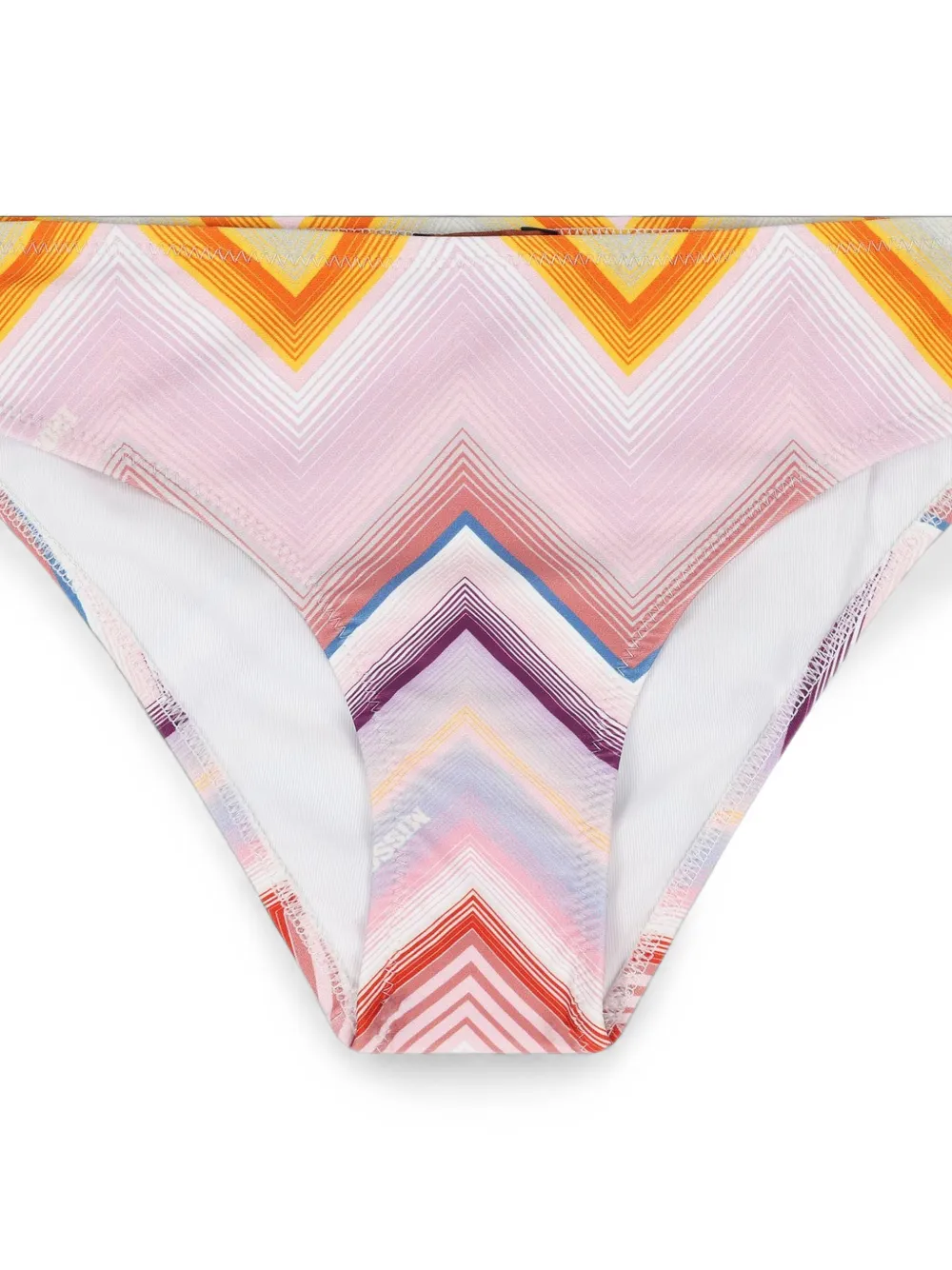 Missoni Kids zigzag-print fringed bikini Roze