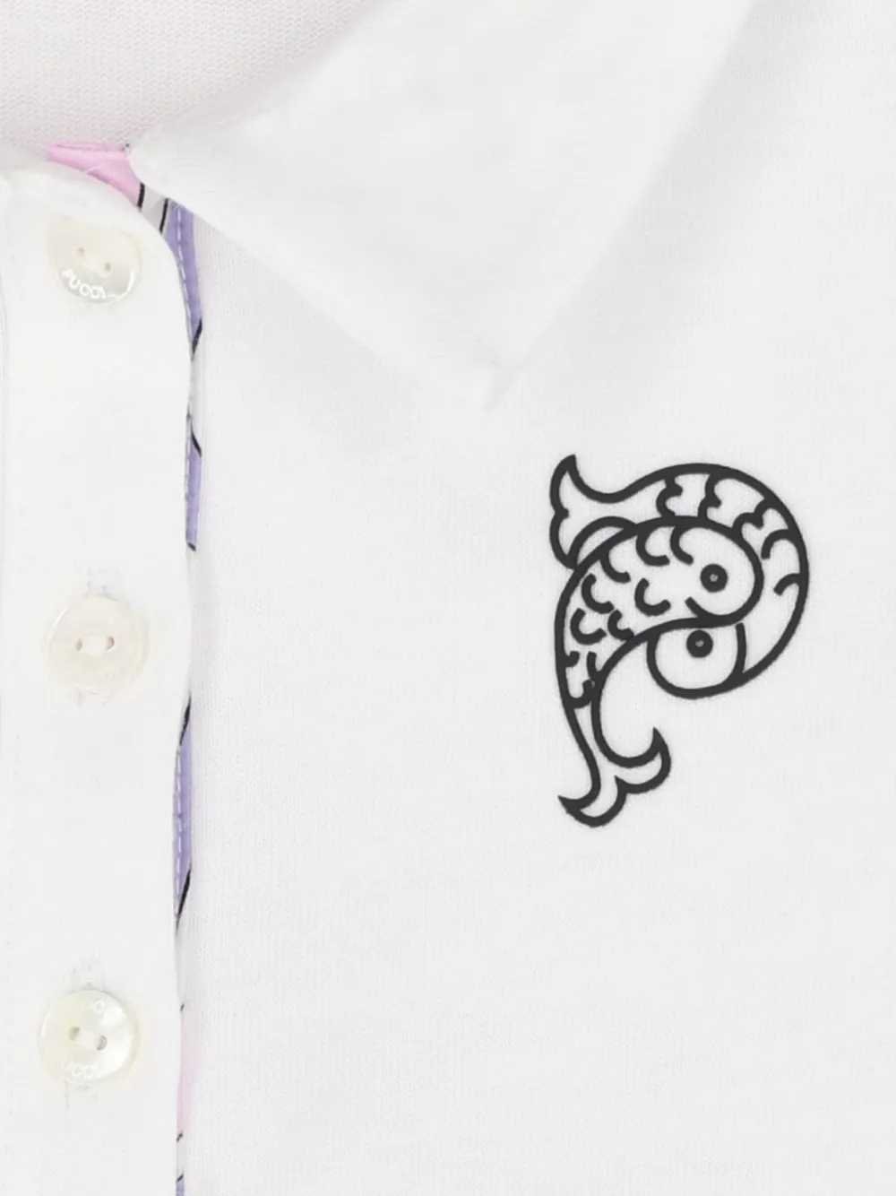 PUCCI Junior Polojurk met Labirinto-print Wit