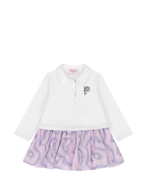 PUCCI Junior Labirinto-print polo dress